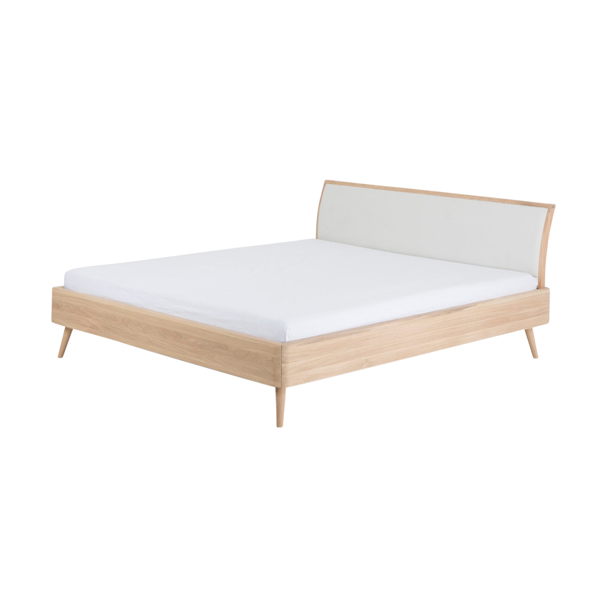 Ena houten bed whitewash - 211 x 170 cm