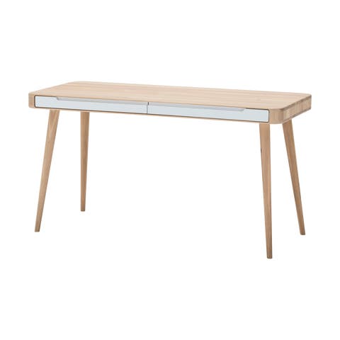 Ena desk houten bureau whitewash - 140 x 60 cm