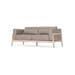 Fawn sofa 2 seater bank dakar leather stone 1436 - 180 cm