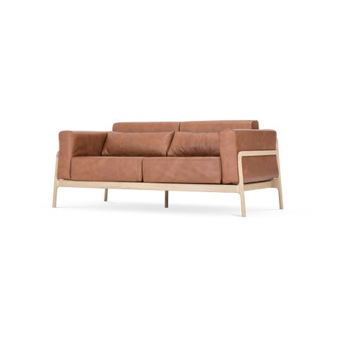 Fawn sofa 2 seater bank dakar leather whiskey 2732 - 180 cm