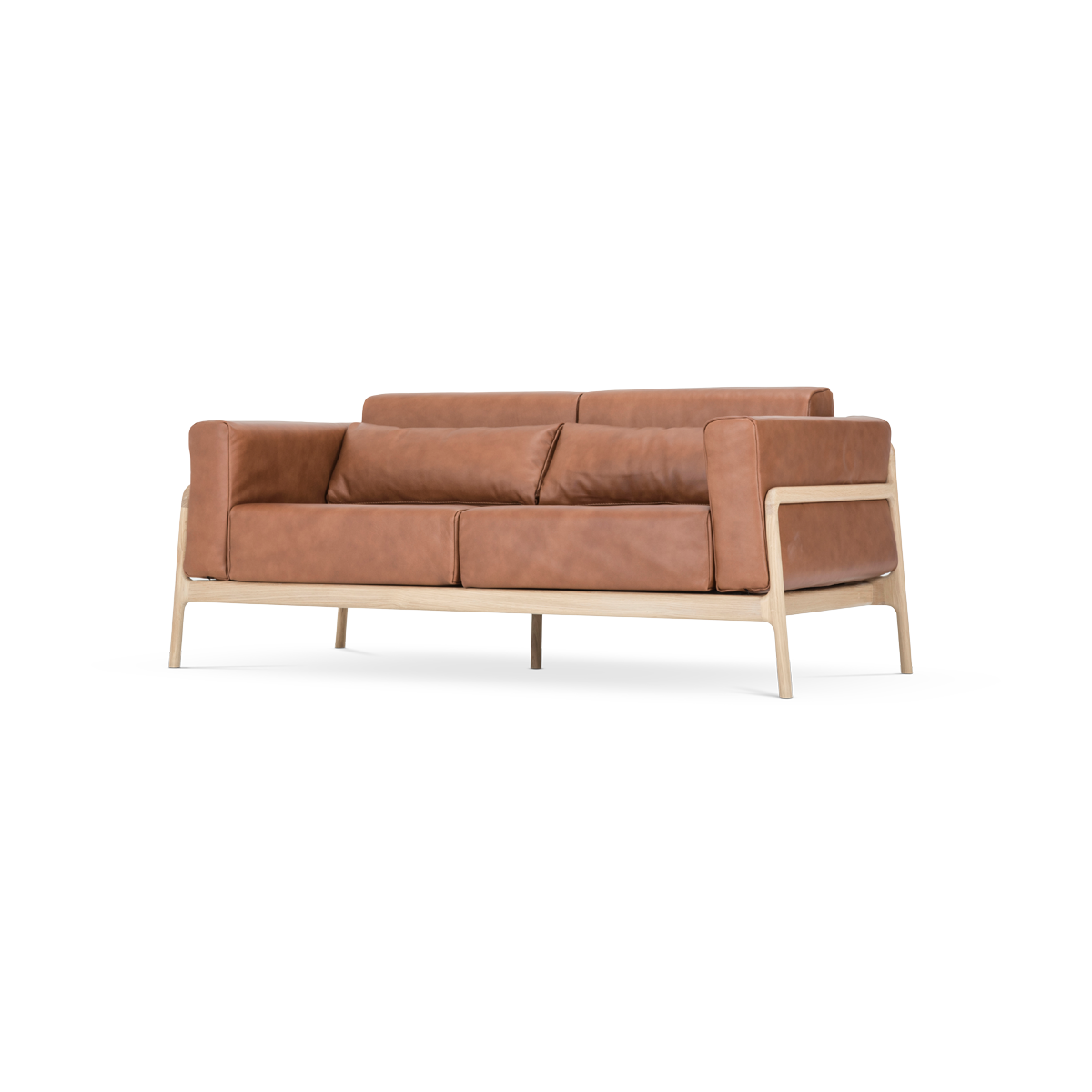 Fawn sofa 2 seater bank dakar leather whiskey 2732 - 180 cm