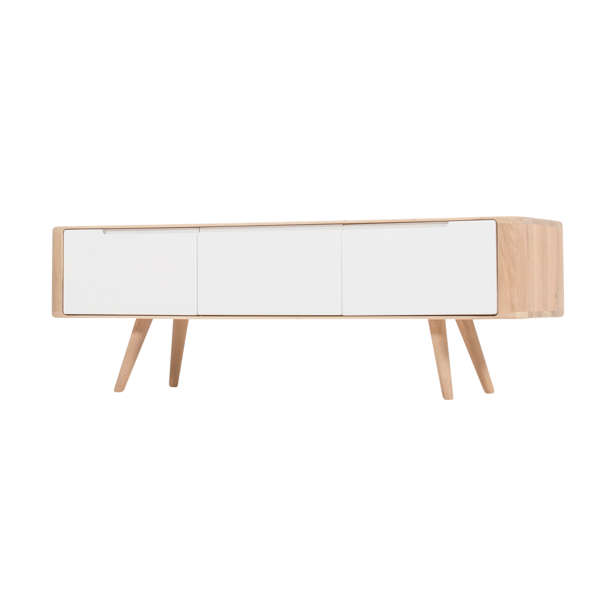 Ena lowboard houten tv meubel whitewash - 135 x 42 cm