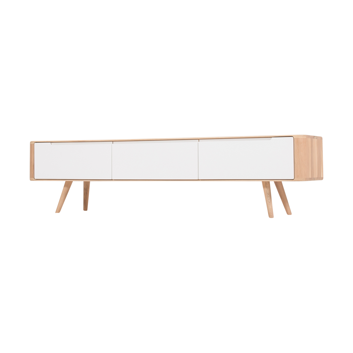 Ena lowboard houten tv meubel whitewash - 180 x 42 cm