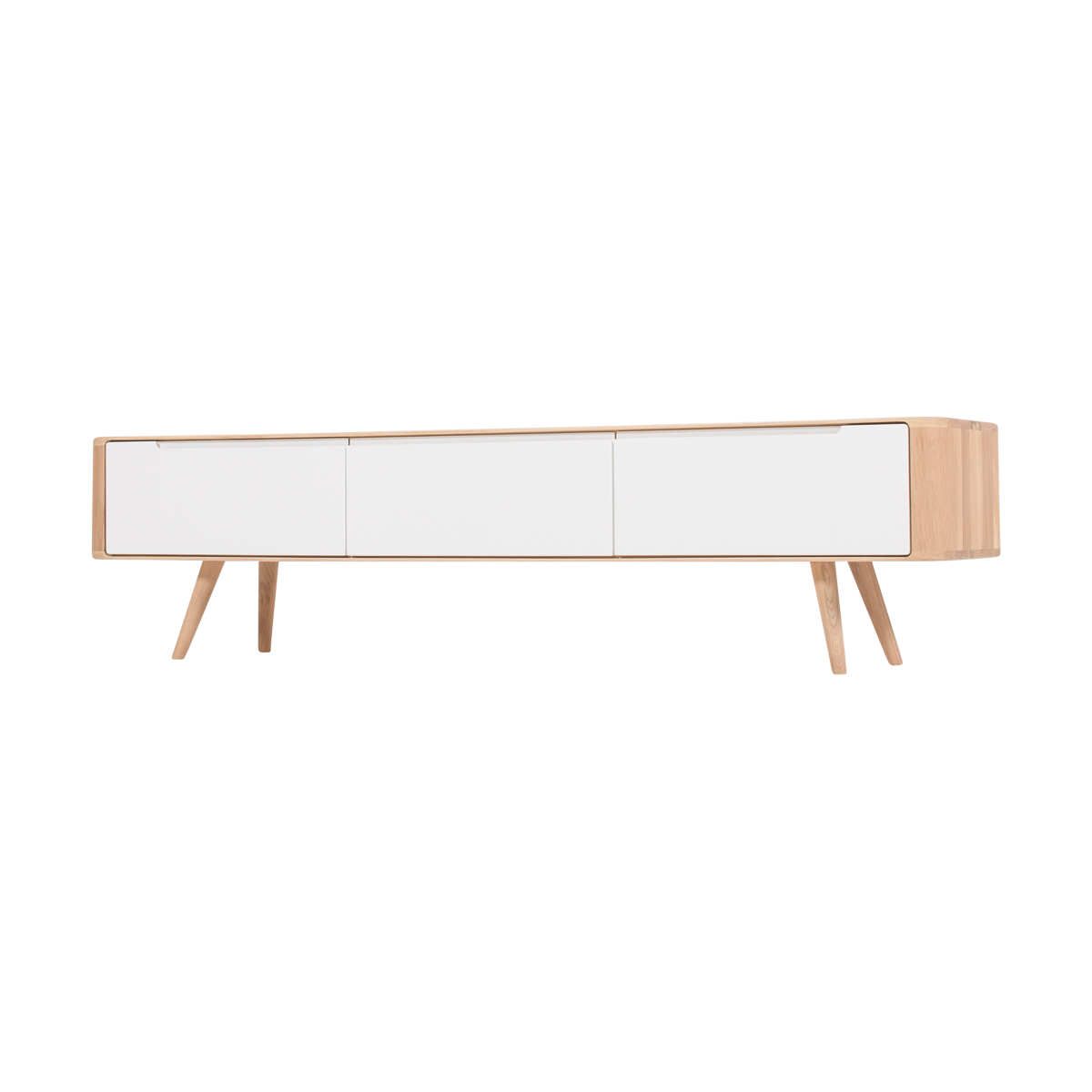 Ena lowboard houten tv meubel whitewash - 180 x 55 cm