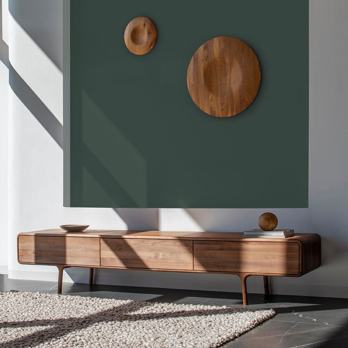 Fawn lowboard 3 drawers houten tv meubel walnut - 220 x 45 cm - tv kast - scandinavisch - walnoothout
