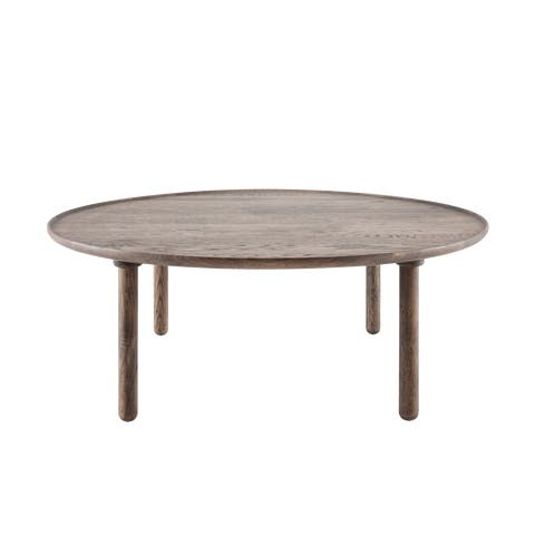 Mu coffee table houten salontafel donker eiken - Ø 100 cm