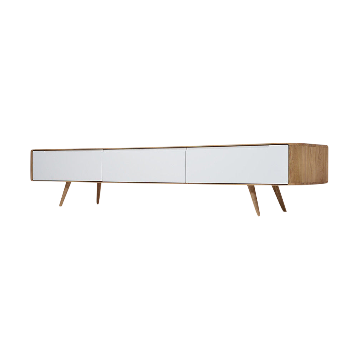 Ena lowboard houten tv meubel naturel - 225 x 55 cm