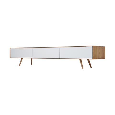 Ena lowboard houten tv meubel naturel - 225 x 42 cm