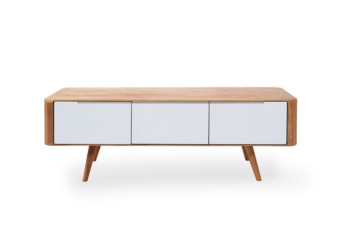 Ena lowboard houten tv meubel naturel - 135 x 42 cm - tv sideboard - loca - scandinavisch - lodge
