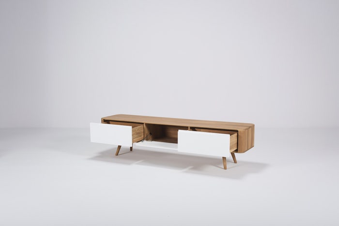 Ena lowboard houten tv meubel naturel - 180 x 42 cm - dressoir - tv sideboard - scandinavisch