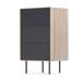 Fina drawer houten ladekast whitewash - met linoleum nero - 60 x 100 cm