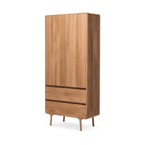 Fawn wardrobe houten kledingkast naturel - 200 x 90 cm