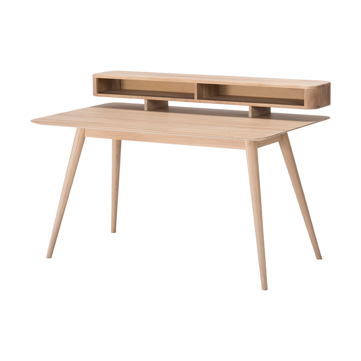 Stafa desk houten bureau whitewash - 140 x 80 cm