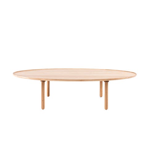 Mu coffee table houten salontafel whitewash - 150 x 80 cm