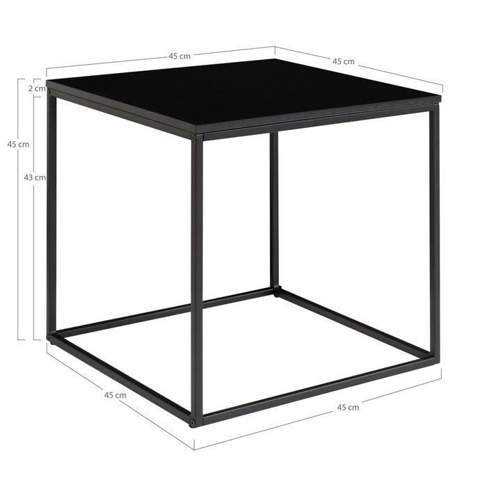 Zwart Bijzettafel met Marmer - Salontafel - Dubbel Tafelblad Zwart Bijzettafel met Marmer - Salontafel - Dubbel Tafelblad