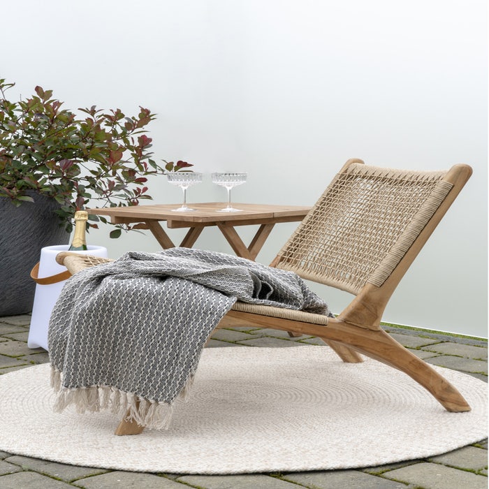 Sander plaid donkergrijs - 160 x 130 cm - deken