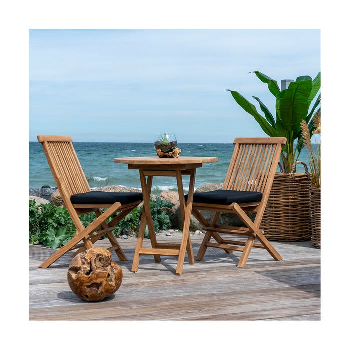 Jildou inklapbare houten tuinstoel naturel - buiten stoel - teakhouten