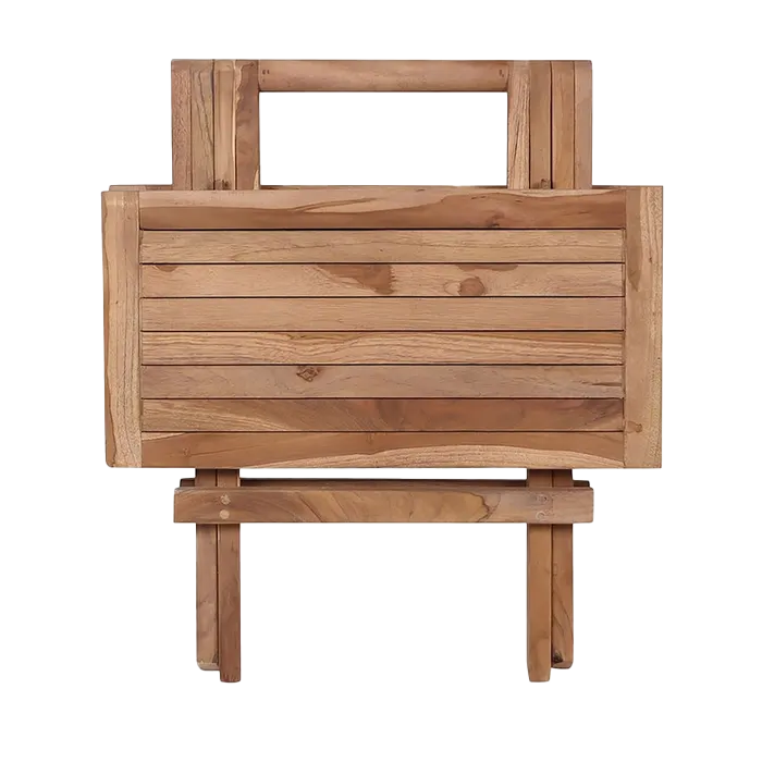 Jennifer inklapbare houten tuintafel - 50 x 50 cm - buiten tafel - teakhouten - bistro tafel - terras
