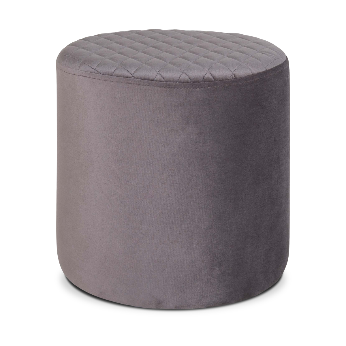 Jip velvet poef grijs - Ø 34 cm
