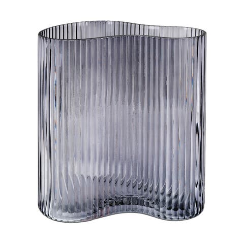 Loes glazen vaas rookglas - 19 x 20 cm 