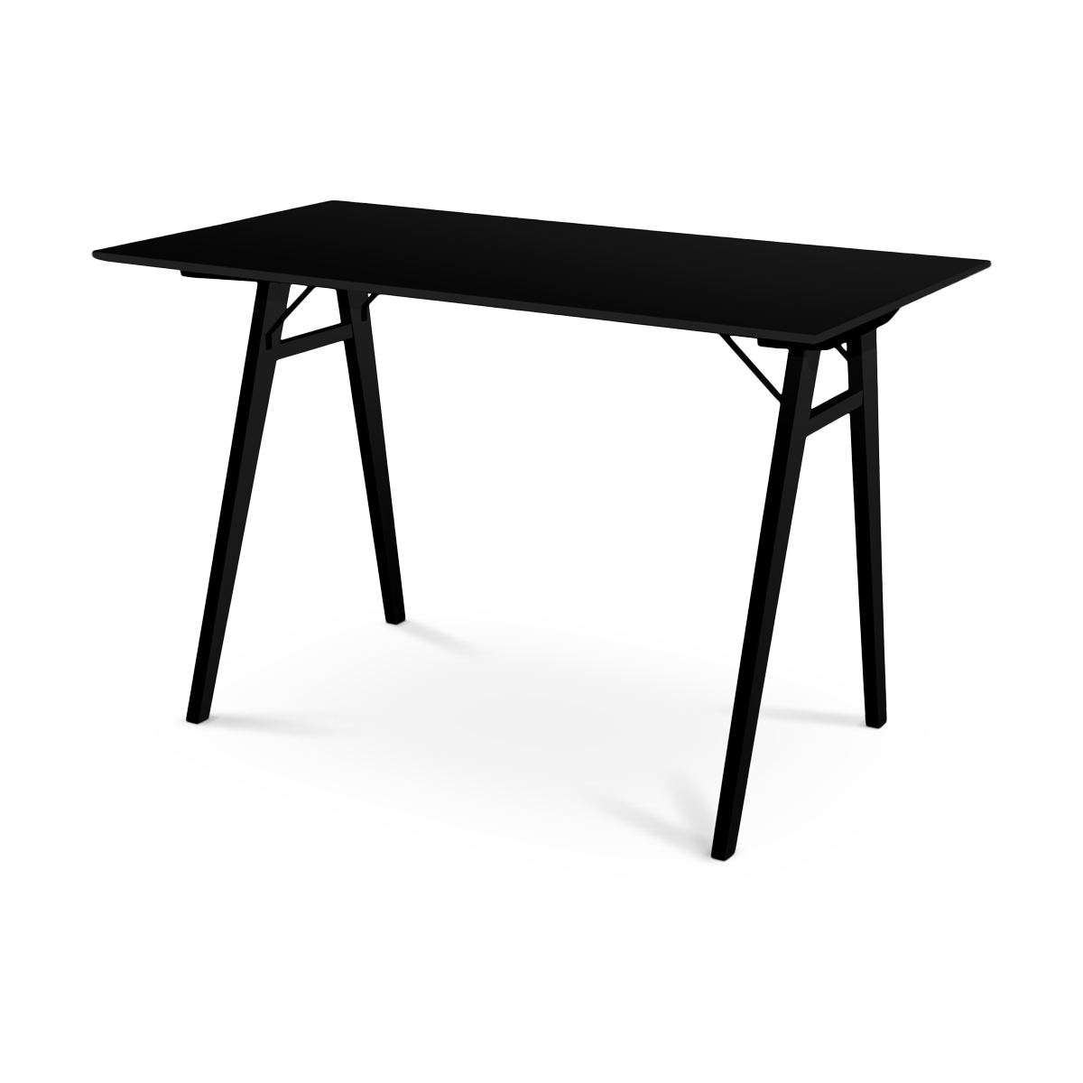 Rover houten bureau zwart - zwart houten onderstel - 120 x 60 cm
