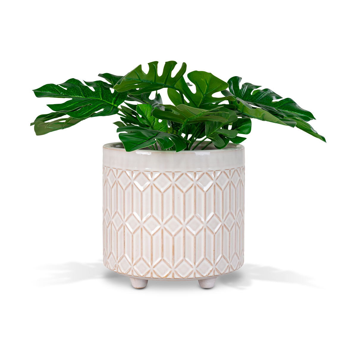 Emmy bloempot keramiek wit - 15,5 x 16 cm