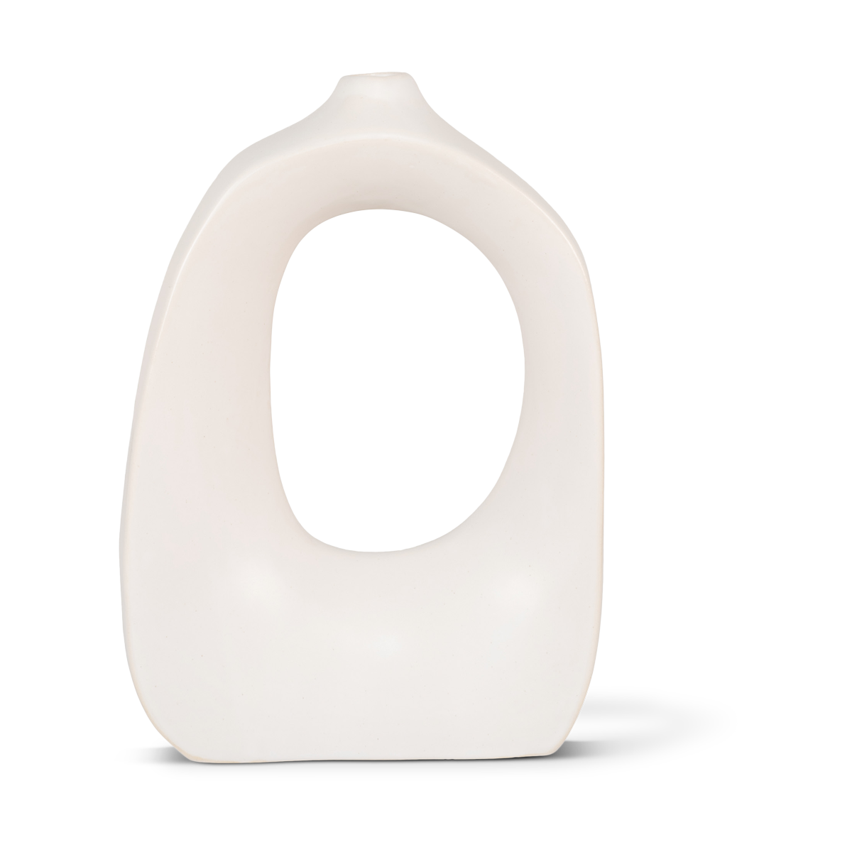 Loa vaas keramiek gebroken wit 