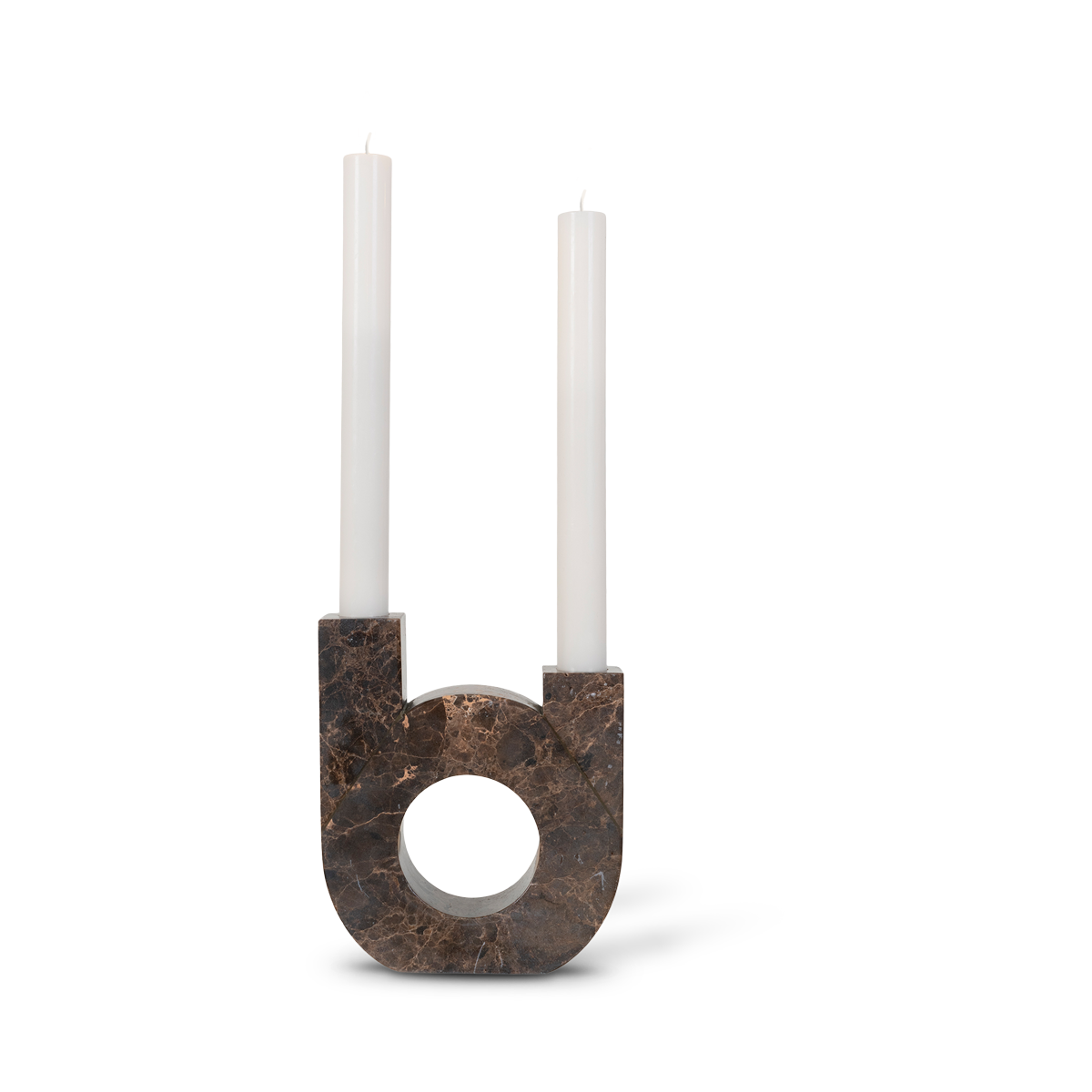 Max marmeren kandelaar bruin 