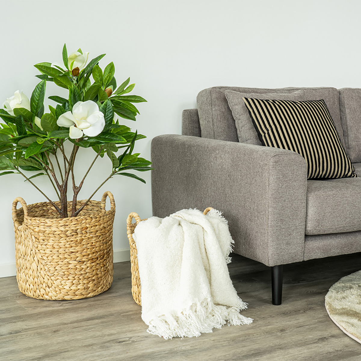 Lola plaid beige - 164 x 127 cm - bank - bed - deken - creme