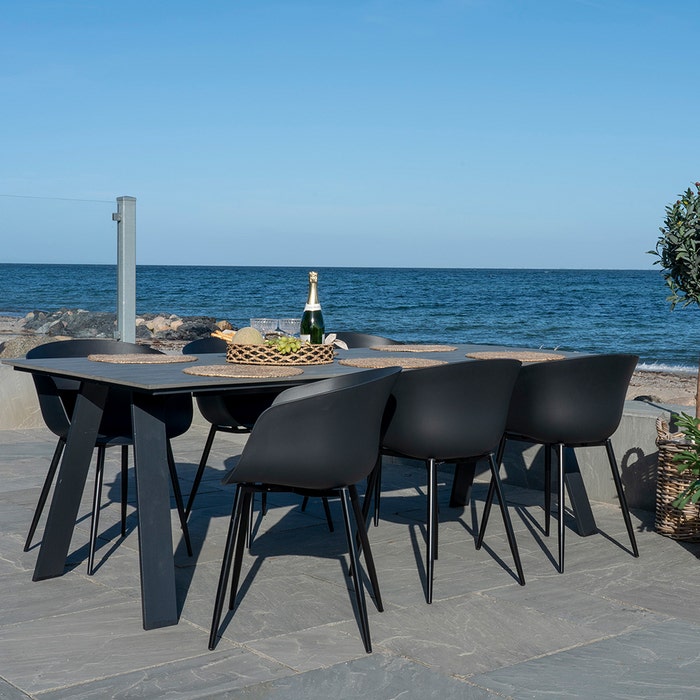 Jesper polywood tuintafel - 220 x 100 cm  - 6 personen - 220x100 - aluminium - kunststof