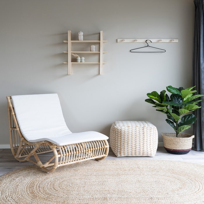 Milou jute vloerkleed naturel - 200 x 140 cm - kleed  - woonkamer - bruin - rechthoekig