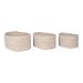 Carlijn katoenen manden beige - set van 3