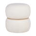 Madelon bouclé poef wit - Ø 38 cm