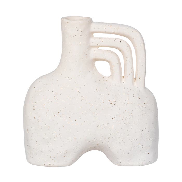 Gerdien vaas keramiek beige - 19,5 x 18,5 cm