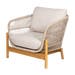 Teresa houten tuin loungefauteuil beige - met zitkussens