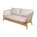 Teresa houten tuin loungebank beige - met zitkussens