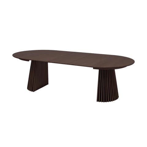 Alko uitschuifbare houten eettafel walnoot - Ø 120 tot 240 cm