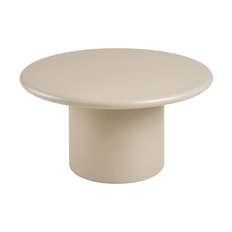 Nelson ronde houten salontafel beige - Ø 80 cm
