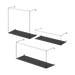 Marijn metalen wandplanken zwart - set van 3
