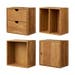 Abigail wandkasten naturel eiken - set van 4