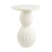 Nancy fiberclay bijzettafel wit - Ø 40 x 55 cm