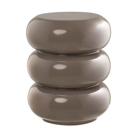 Beverly fiberglass ronde bijzettafel bruin - Ø 36 x 44 cm