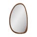 Adeline houtlook organische wandspiegel bruin - 65 x 39 cm