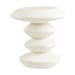 Aukje fiberclay bijzettafel wit - Ø 36 x 46 cm