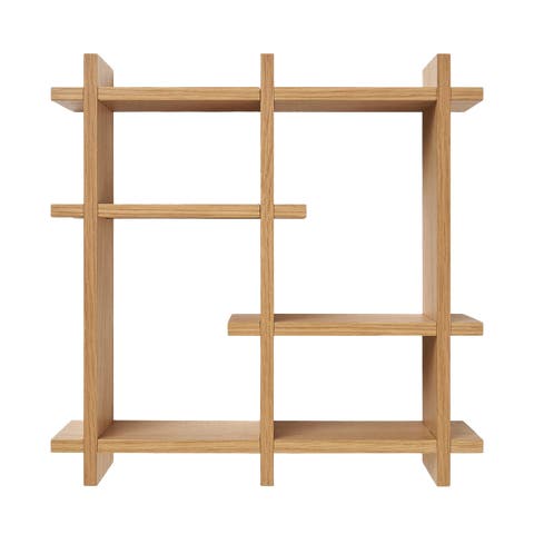 Sien houten wandkast naturel - 40 x 40 cm