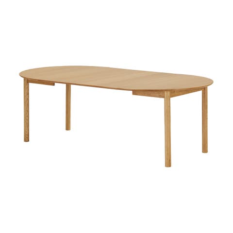 Loet uitschuifbare houten eettafel naturel - 120 - 220 x 75 cm