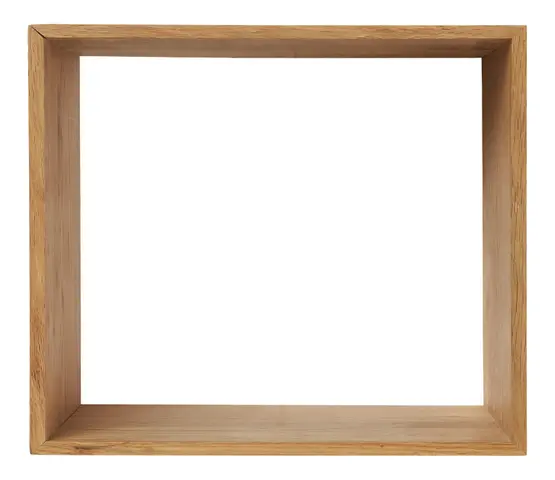Lena eikenhouten wandplank vierkant - 30 x 30 cm