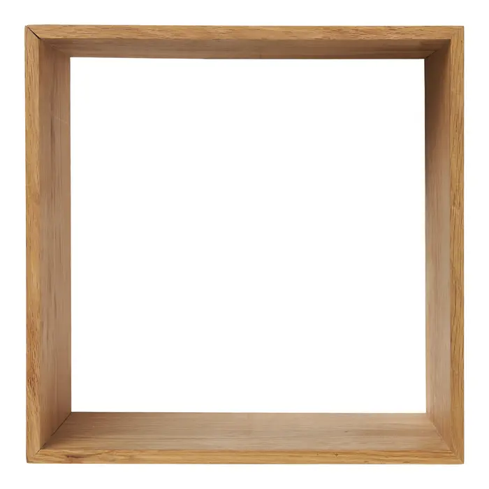 Lena eikenhouten wandplank vierkant - 30 x 30 cm