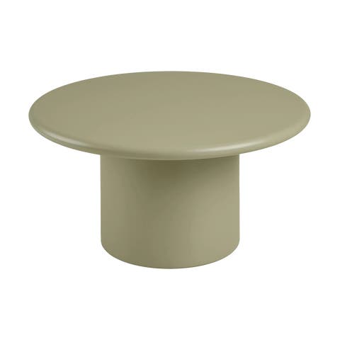 Nelson ronde houten salontafel groen - Ø 80 cm