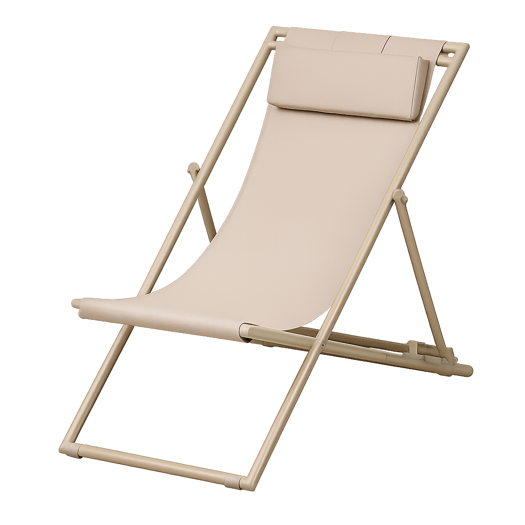 Sunny metalen verstelbare strandstoel taupe